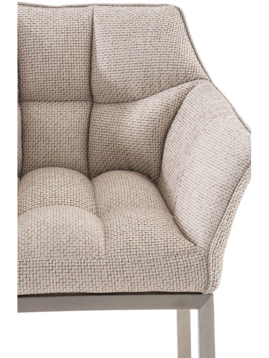 Damaso E szövet bárszék 4 méteres kerettel, elefántcsont