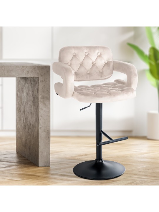 Bárszék Dublin bársony, krém