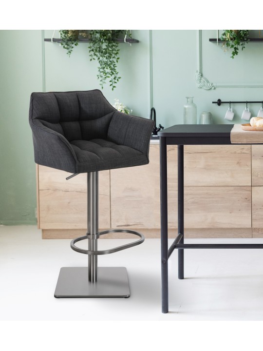 Bárszék Damaso E szövet, sötétszürke