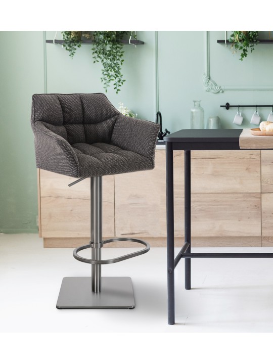 Bárszék Damaso E szövet, titánszürke