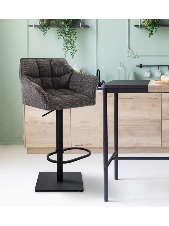 Bárszék Damaso B szövet, titánszürke