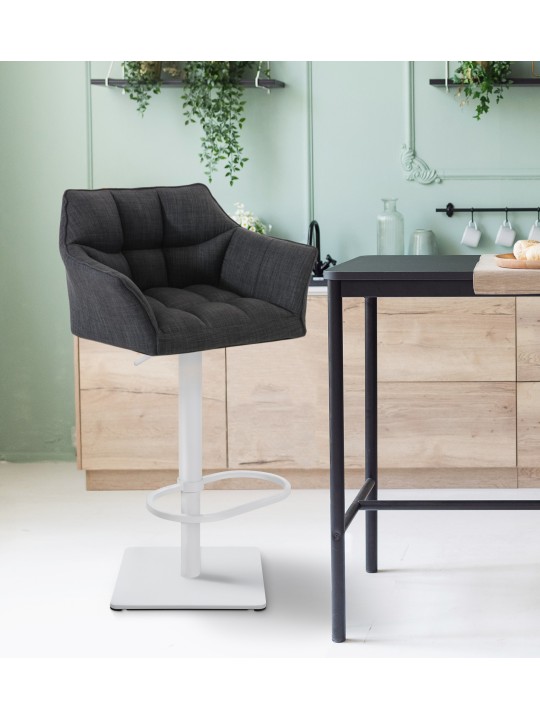 Bárszék Damaso W szövet, sötétszürke