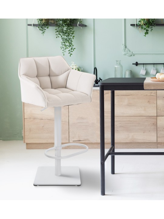 Bárszék Damaso W szövet, fehér