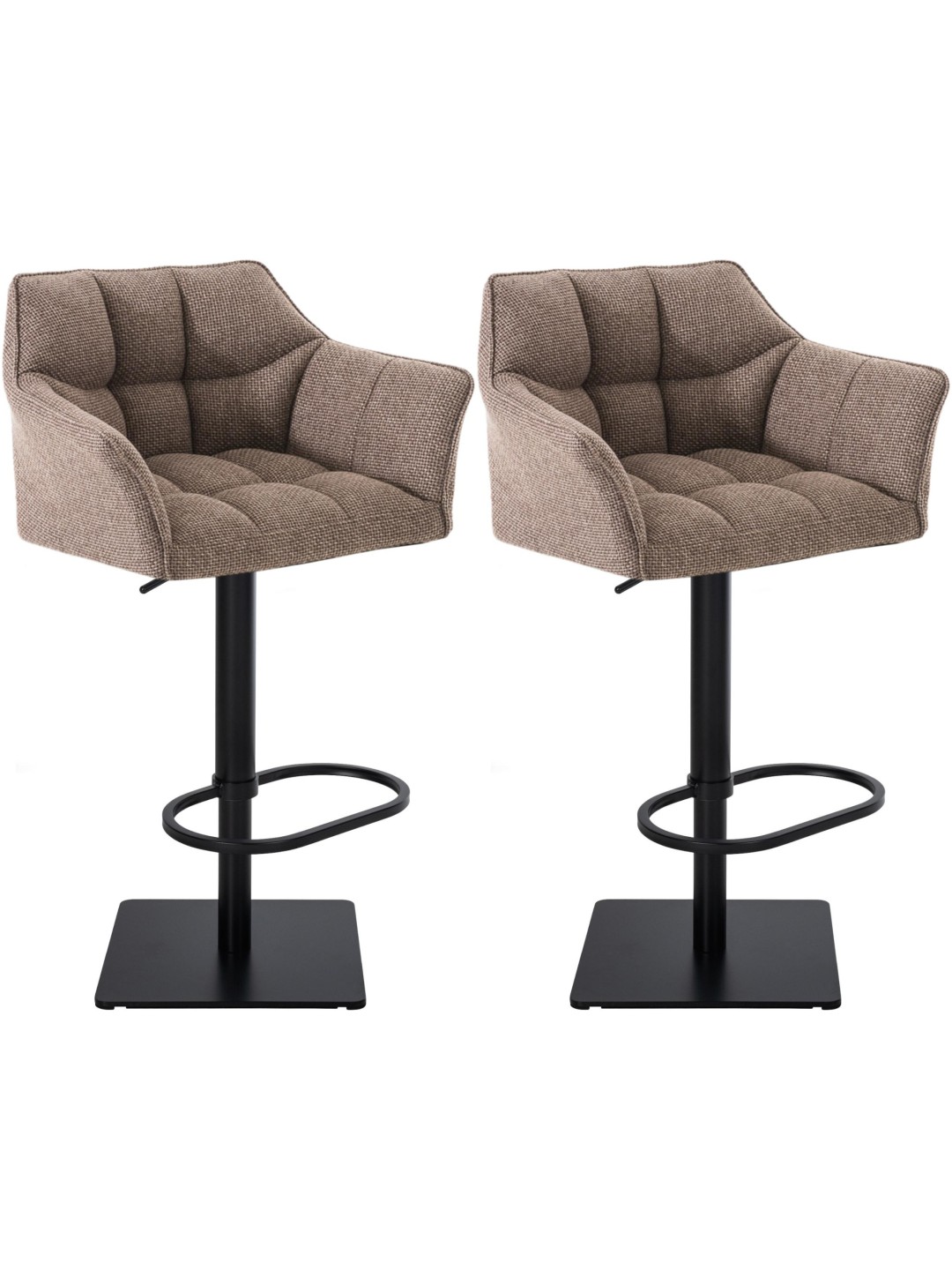 2 db bárszék készlet Damaso szövet, terrakotta barna