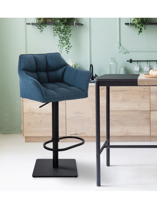 2 db bárszék készlet Damaso szövet, kék