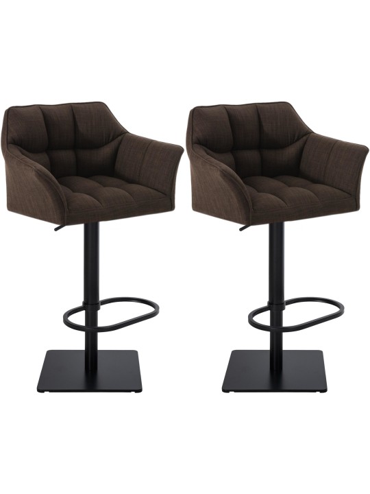 2 db bárszék készlet Damaso szövet, barna