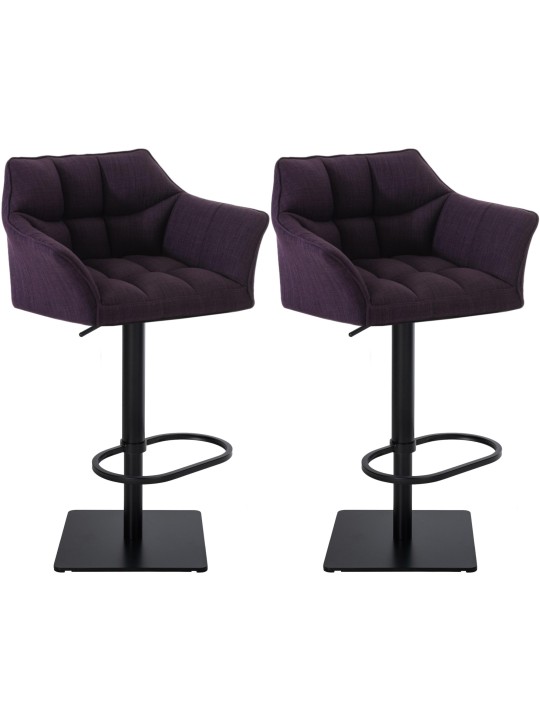 2 db bárszék készlet Damaso szövet, lila