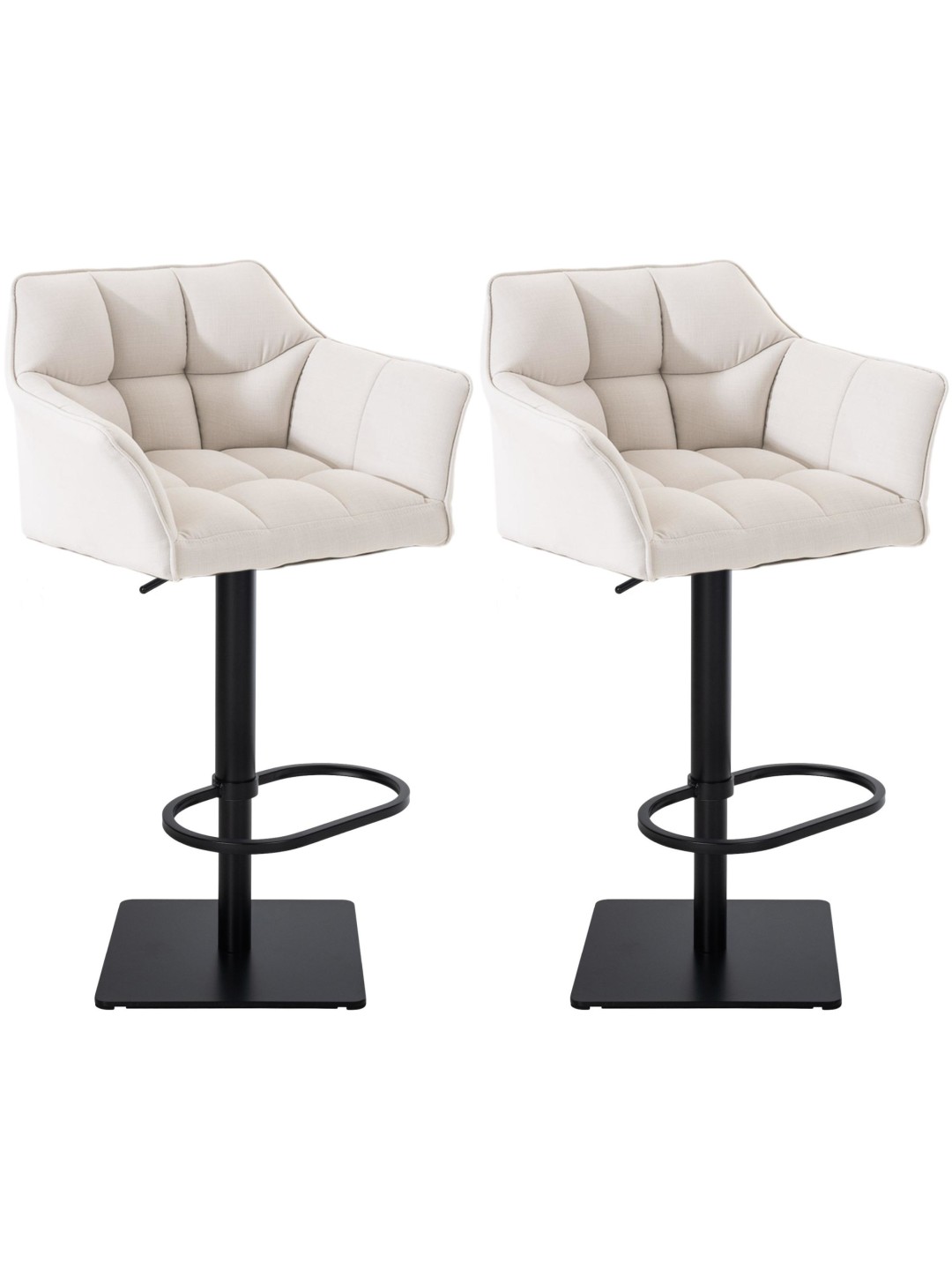 2 db bárszék készlet Damaso szövet, fehér