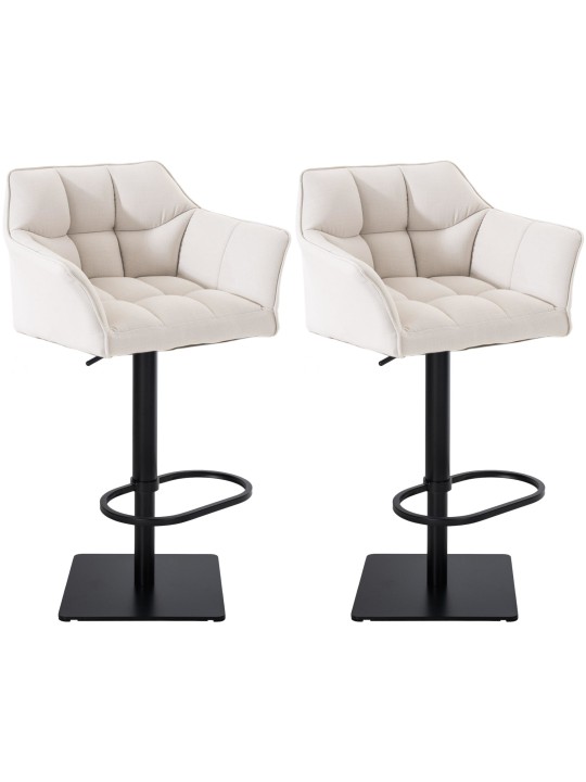 2 db bárszék készlet Damaso szövet, fehér