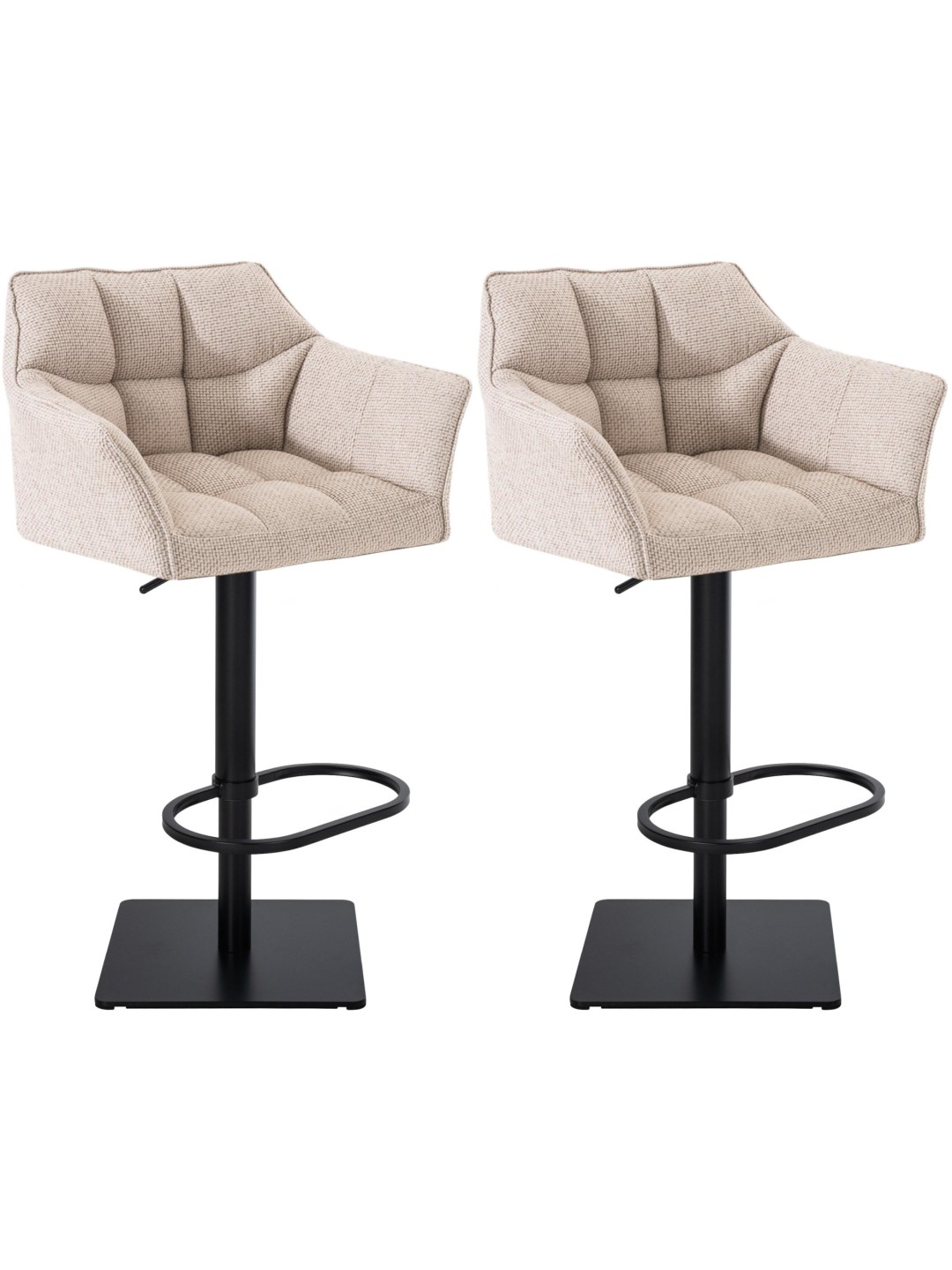 2 db bárszék készlet Damaso szövet, elefántcsont