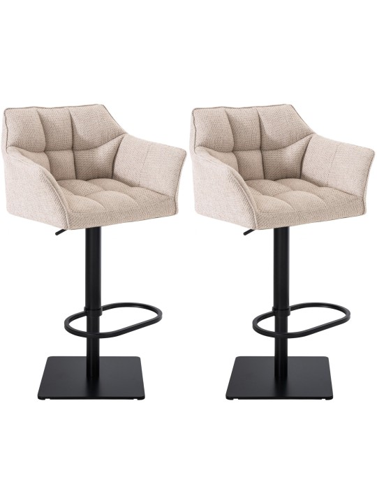 2 db bárszék készlet Damaso szövet, elefántcsont