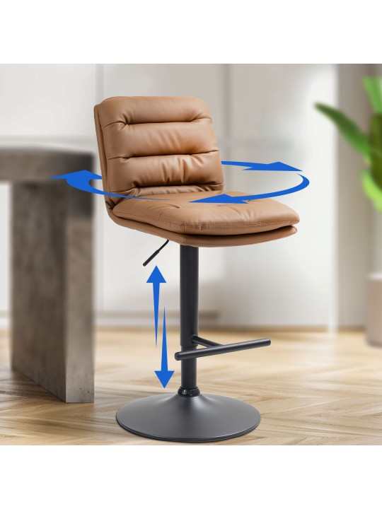 Bárszék Damar műbőr, világosbarna