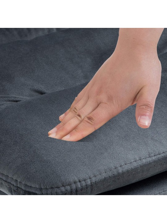 Bárszék Damar bársony króm, sötétszürke