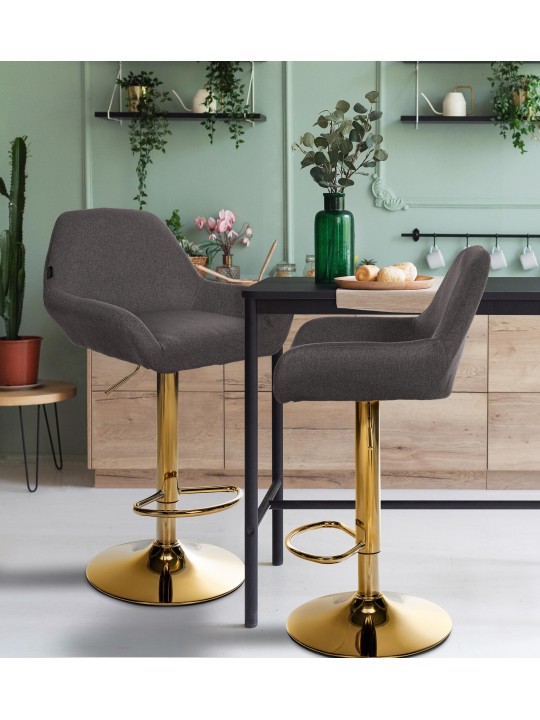 Bárszék Braga Gold szövet, sötétszürke