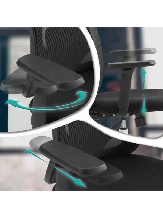 Bryden irodai szék, fekete