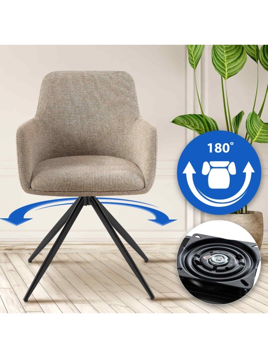 Olema szövet étkezőszék, taupe Olema szövet étkezőszék, taupe