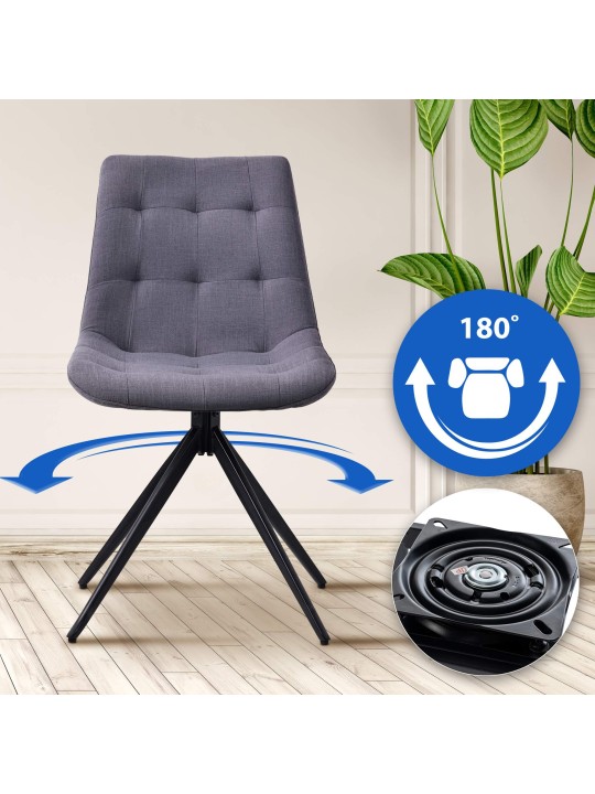 Merna szövet étkezőszék, sötétszürke