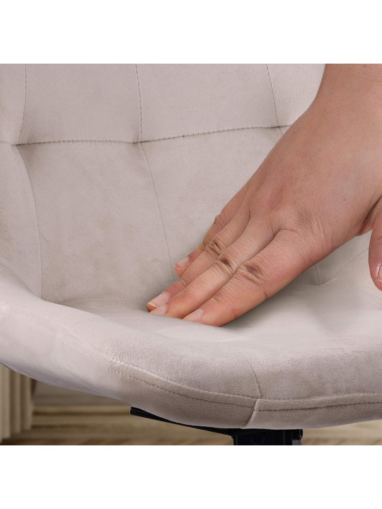 Merna bársony étkezőszék, krém