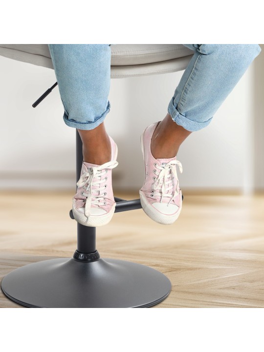 2 db-os bárszék Damar bársony készlet, krém