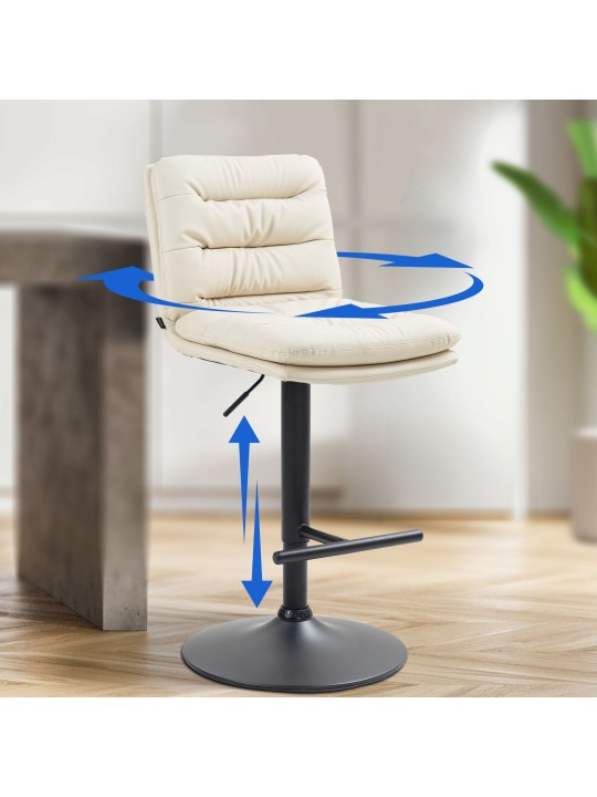 2 db bárszék Damar műbőr készlet, krém