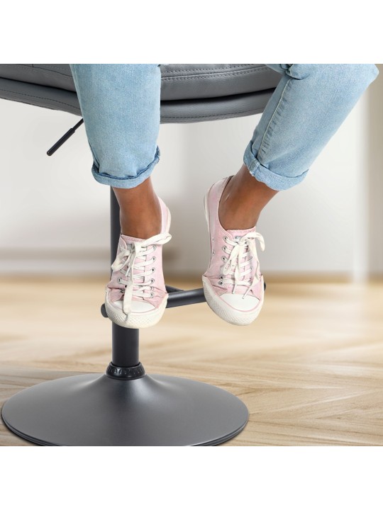 2 db bárszék Damar műbőr készlet, szürke