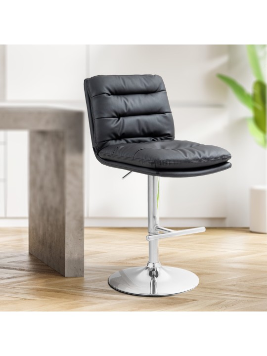 2 db bárszék szett Damar műbőr króm, fekete