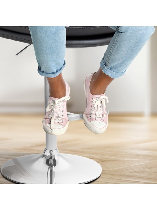 2 db bárszék szett Damar műbőr króm, fekete