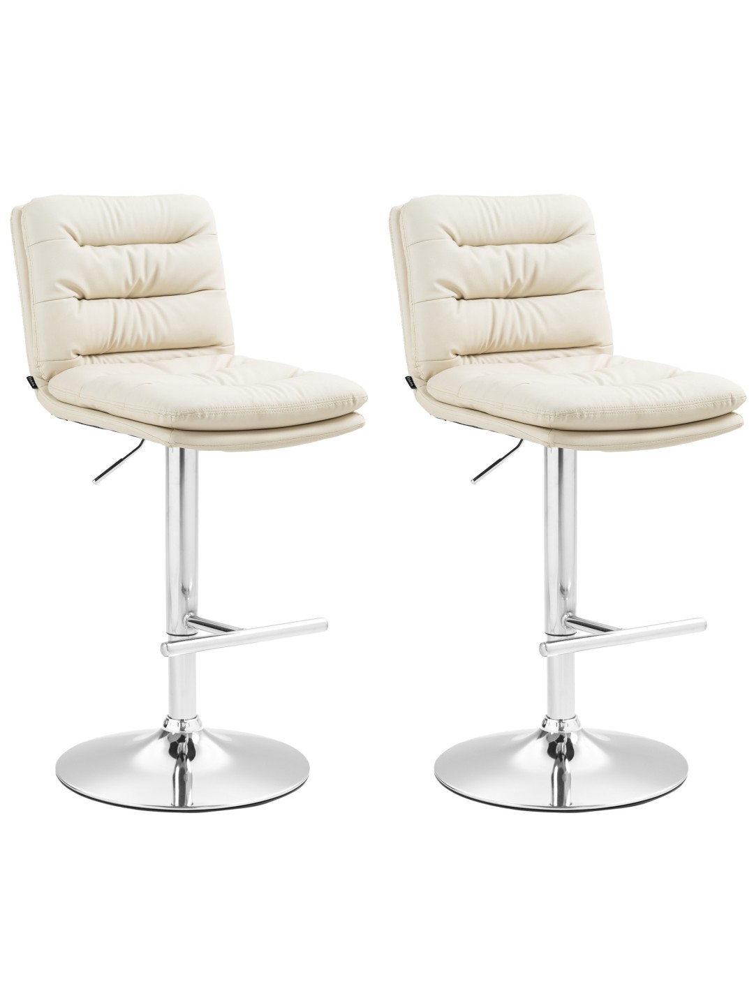 2 db bárszék szett Damar műbőr króm, krém