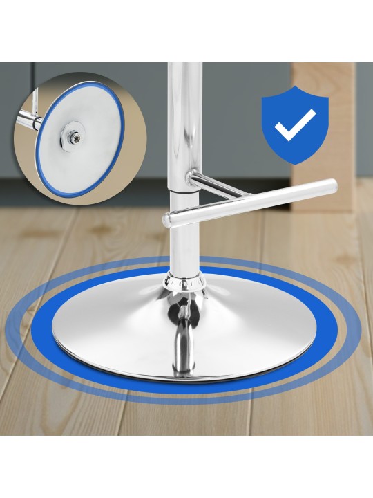 2 db bárszék szett Damar műbőr króm, krém