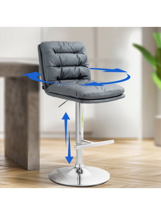 2 db bárszék szett Damar műbőr króm, szürke 2 db bárszék szett Damar műbőr króm, szürke