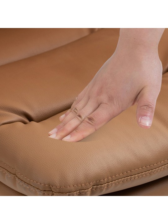 2 db bárszék szett Damar műbőr króm, világosbarna