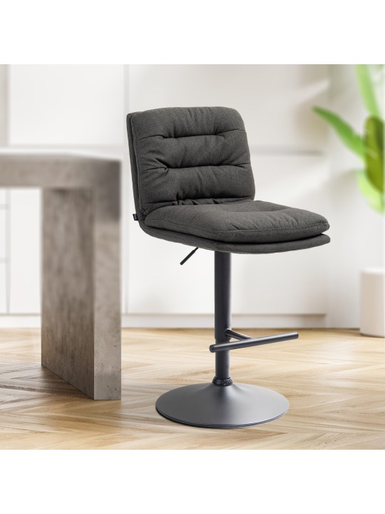 2 db bárszék készlet Damar szövet, sötétszürke