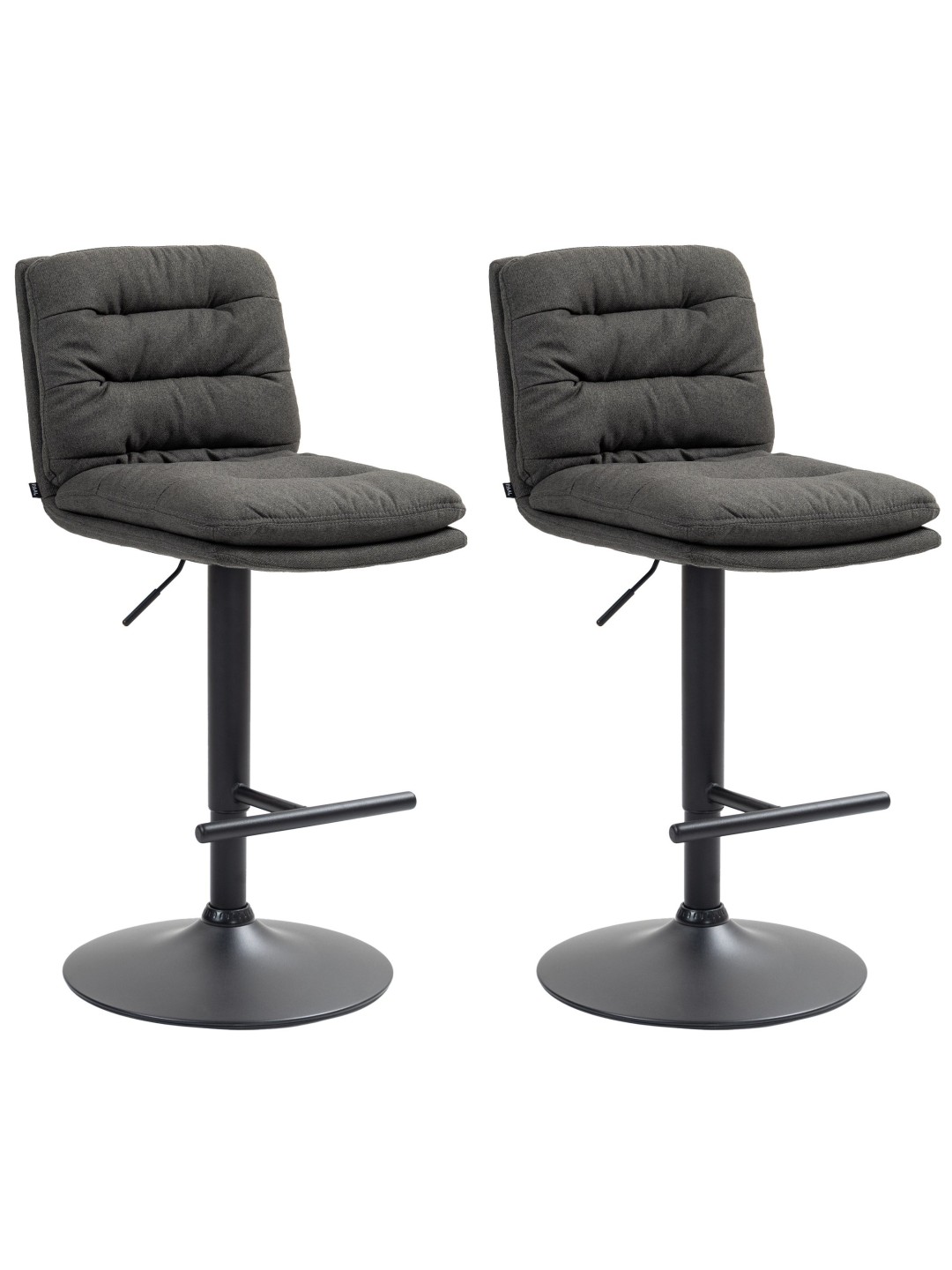 2 db bárszék készlet Damar szövet, sötétszürke