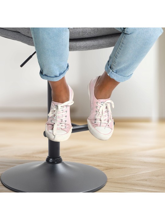 2 db bárszék készlet Damar szövet, szürke