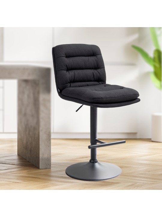 2 db bárszék készlet Damar szövet, fekete