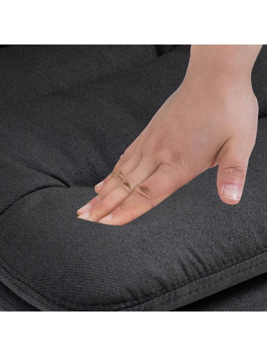 2 db bárszék készlet Damar szövet, fekete