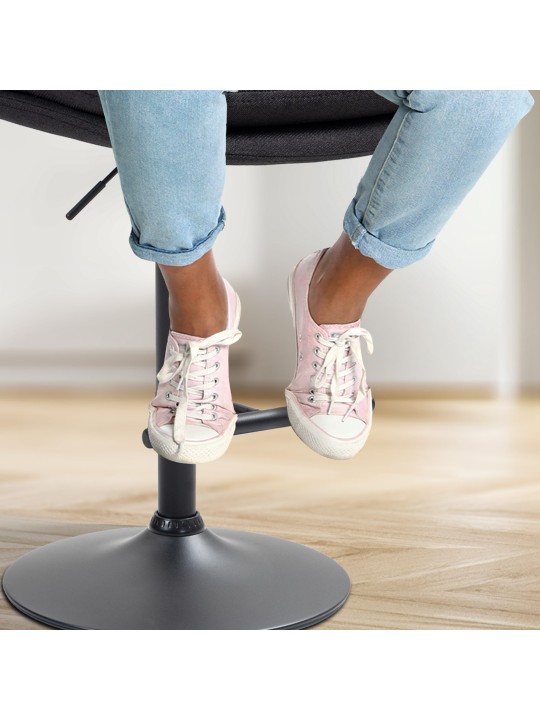 2 db bárszék készlet Damar szövet, fekete