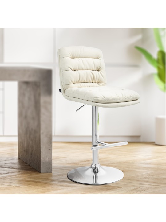 2 db bárszék szett Damar szövet króm, krém