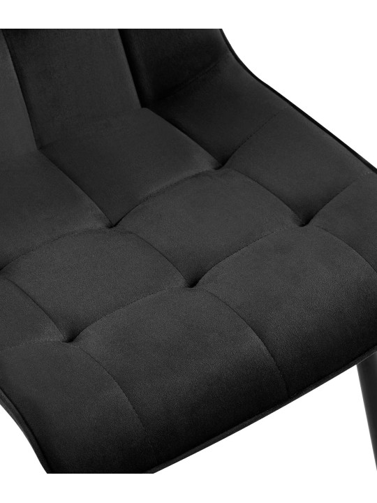 Gifford bársony étkezőszék, fekete