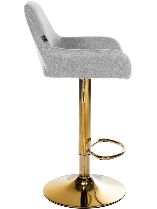 2 db bárszék készlet Braga arany szövetből, szürke