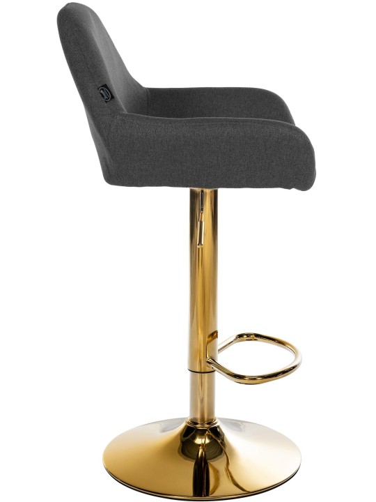 2 db bárszék készlet Braga arany szövetből, fekete