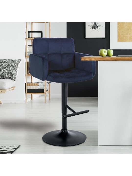 Bárszék Los Angeles bársony, kék
