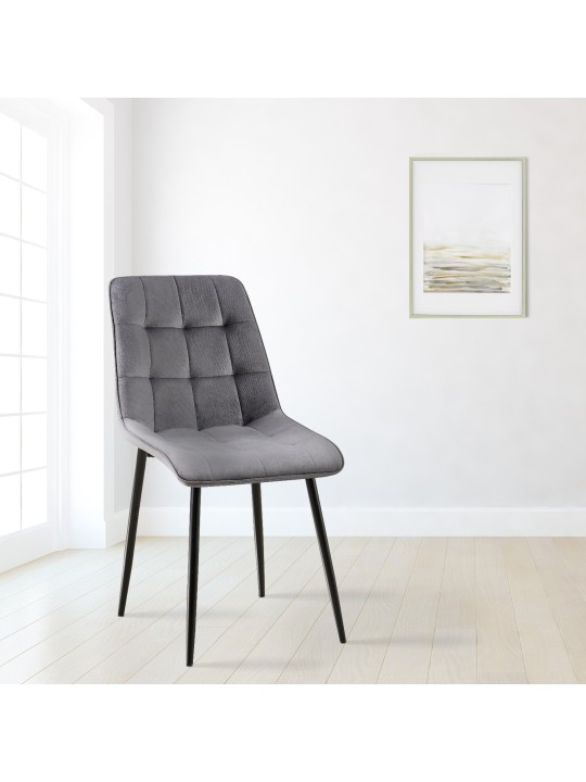 Gifford bársony étkezőszék, sötétszürke