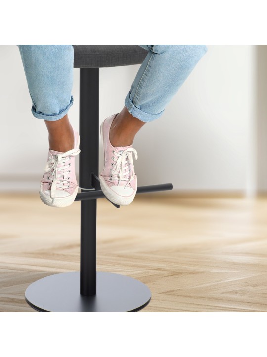 Bárszék Cadiz szövet, sötétszürke