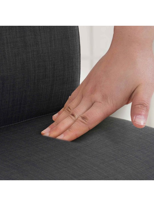 2 db bárszék készlet Cadiz szövet rozsdamentes acél, sötétszürke