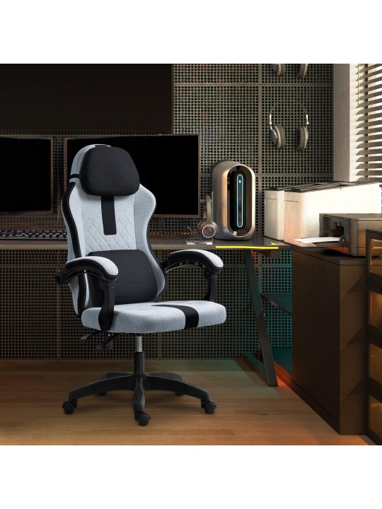 Irodai szék Miltona szövet, szürke/fekete