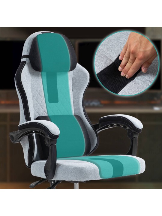 Irodai szék Miltona szövet, szürke/fekete