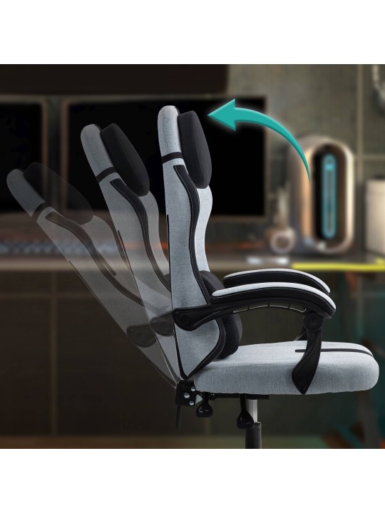 Irodai szék Miltona szövet, szürke/fekete