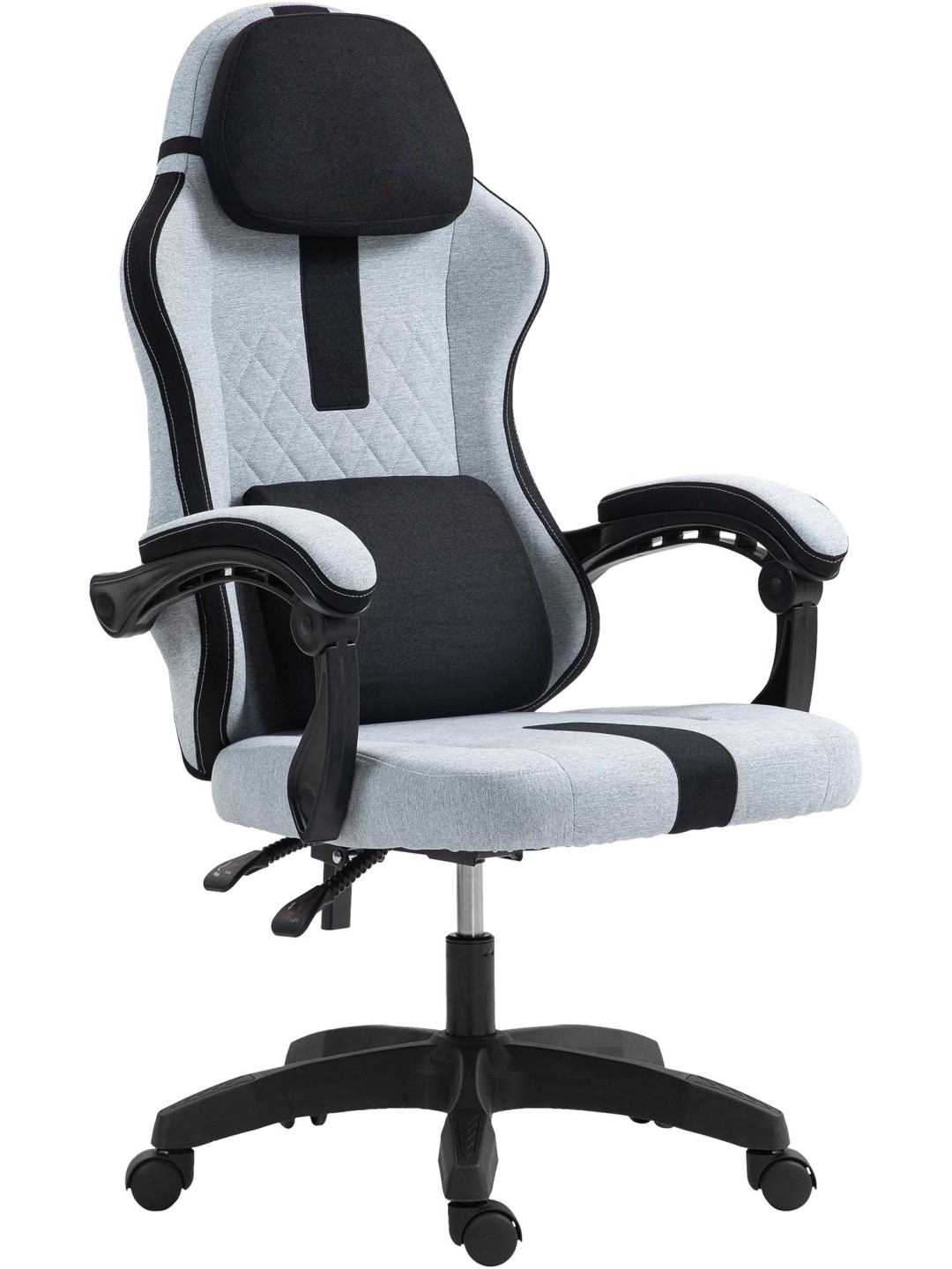 Irodai szék Miltona szövet, szürke/fekete