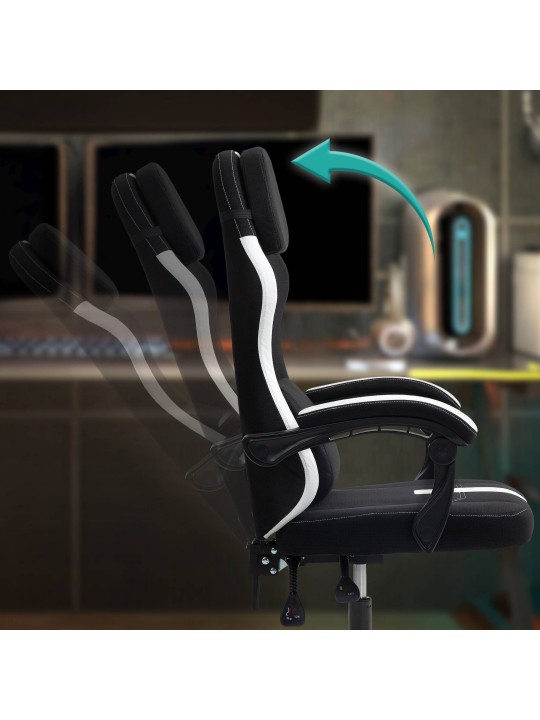 Irodai szék Miltona szövet, fekete/fehér